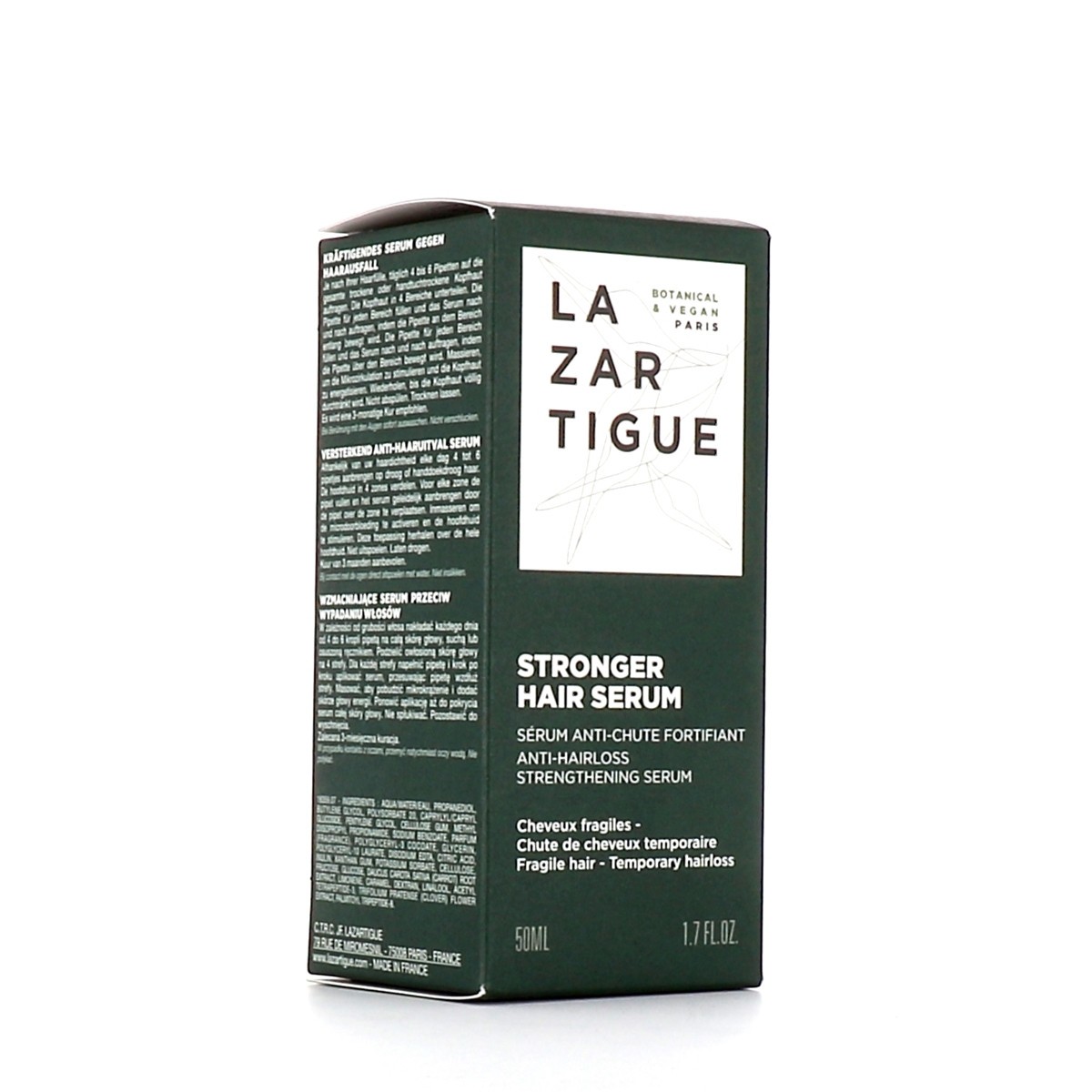 Ser pentru par Lazartigue Stronger, Par fragil/predispus la cadere, 50ml