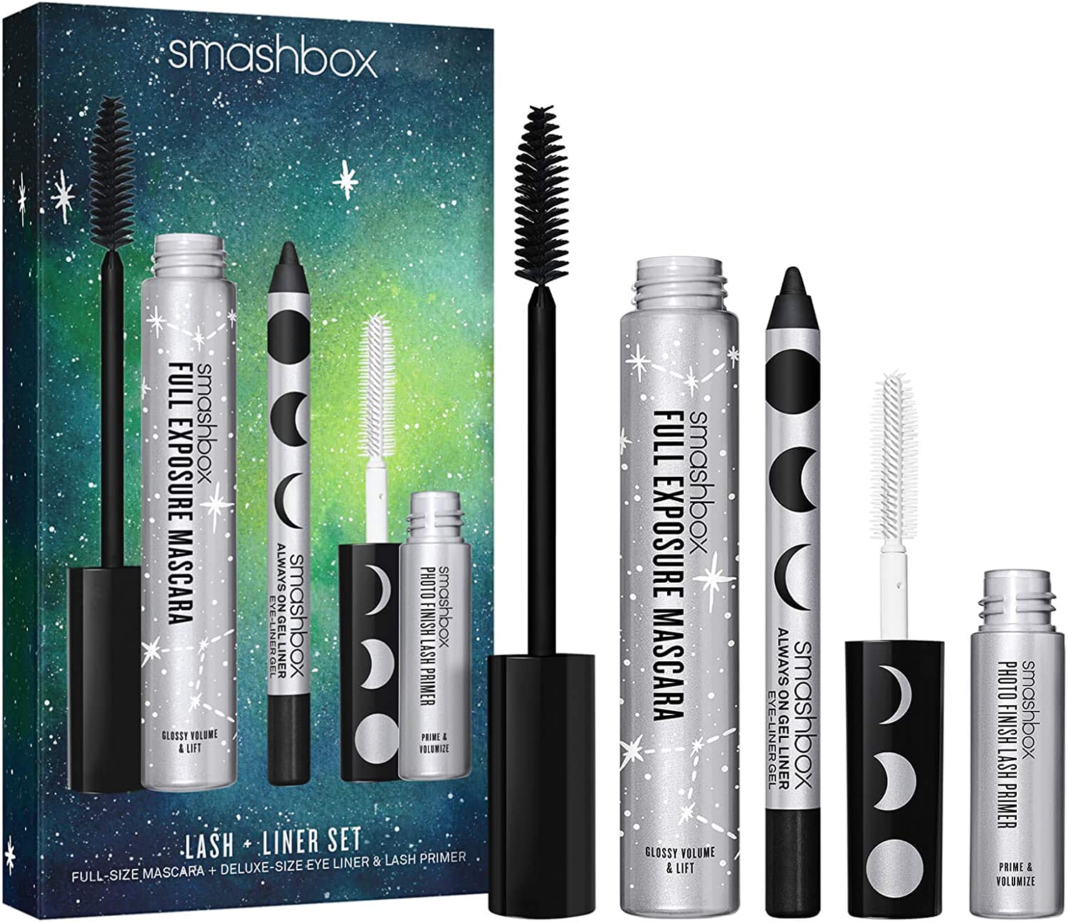 Smashbox Cosmic Celebration Full Expo Sure Mascara Set Black 9.56 Ml + Photo Finish Lash Primer 4 Ml + Always On Gel Liner 0.86 Gr