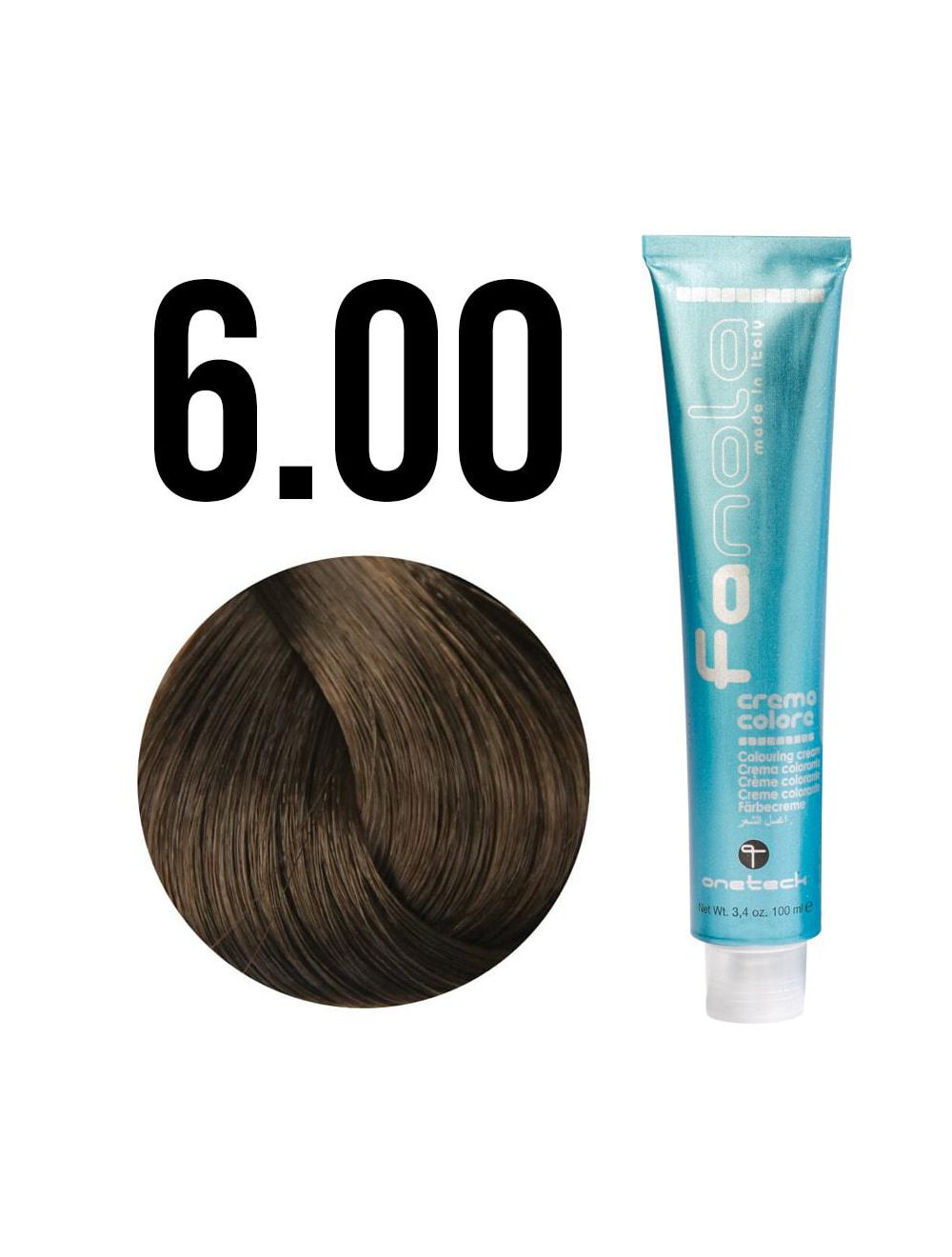 Vopsea permanenta Fanola Crema Colore 6.00 Intense Dark Blonde, 100ml