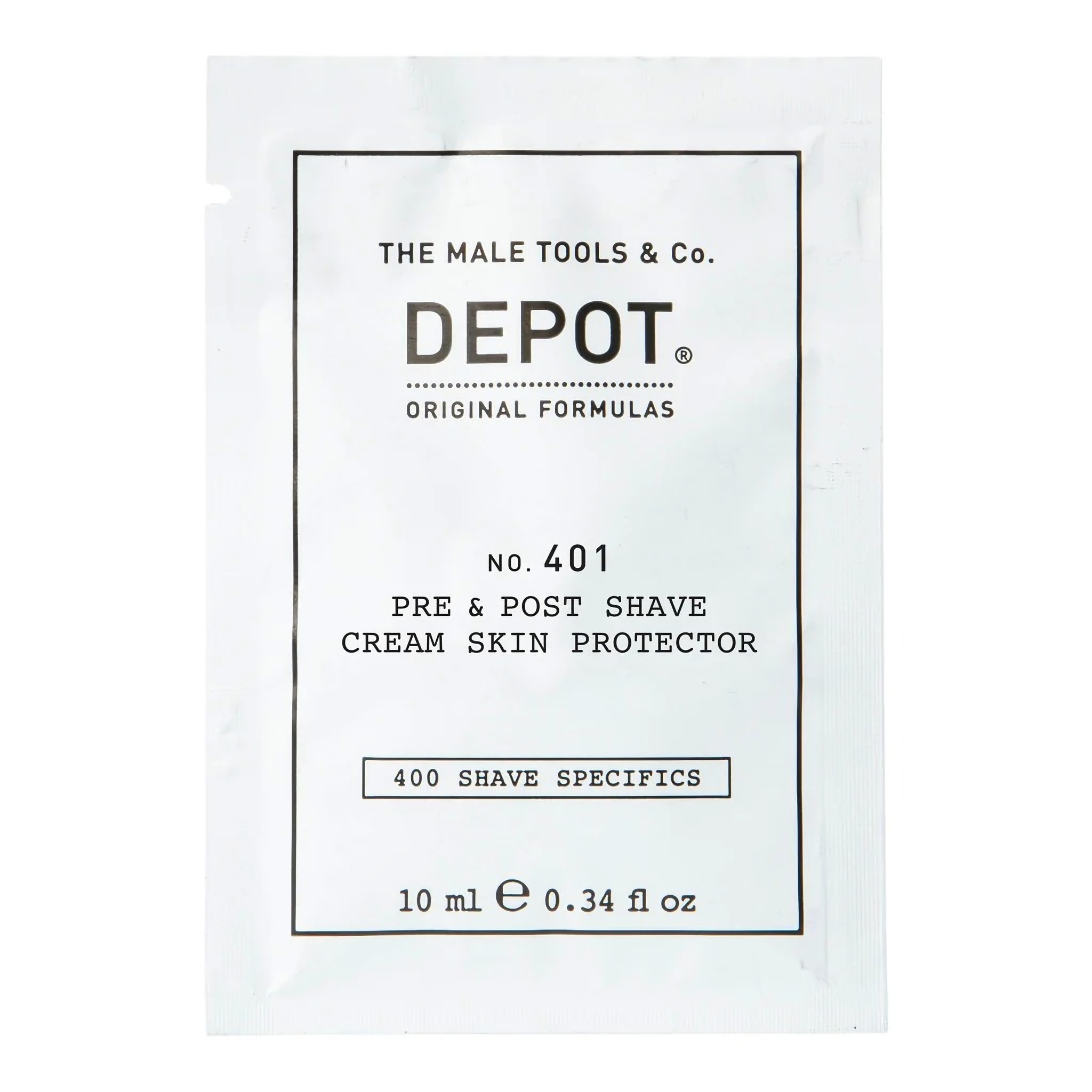 Depot, 400 Shave Specifics No. 401, Soothing, Pre & Post Shaving Cream, 10 ml