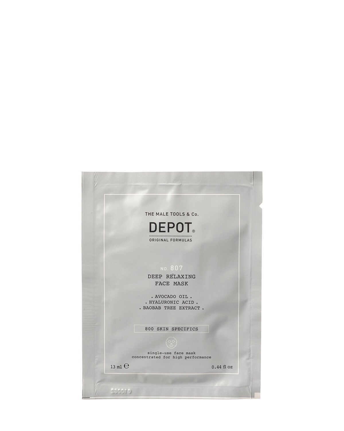 Depot, 800 Skin Specifics No. 807, Hyaluronic Acid, Soothing/Hydrating & Nourishing, Sheet Mask, For Face, Day, 12 pcs, 13 ml