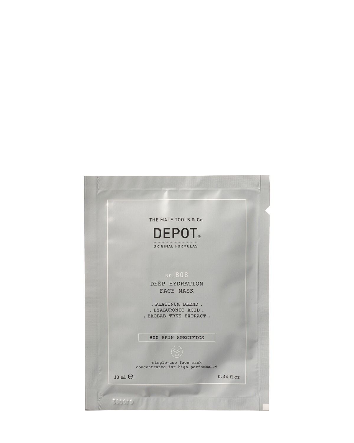 Depot, 800 Skin Specifics No. 808, Hyaluronic Acid, Deeply Hydrating/Soothing & Revitalizing, Sheet Mask, For Face, Day, 12 pcs, 13 ml