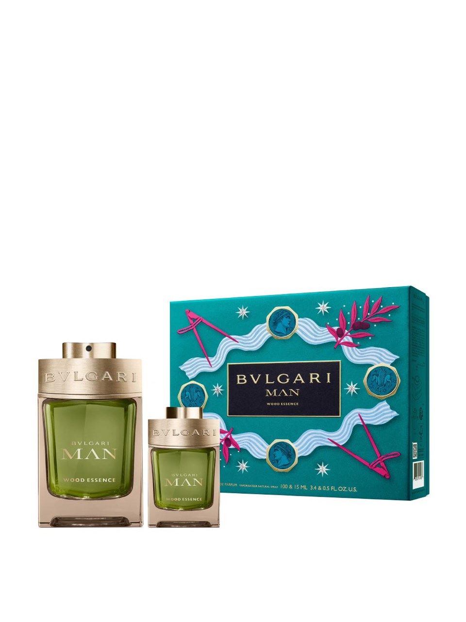 Set Bvlgari: Wood Essence, Eau De Parfum, For Men, 15 ml *Miniature + Wood Essence, Eau De Parfum, For Men, 100 ml