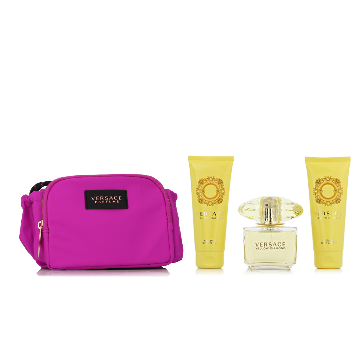 Versace Yellow Diamond EDT 90 ml + SG 100 ml + BL 100 ml + Cosmetic bag (Femei) - imagine 2