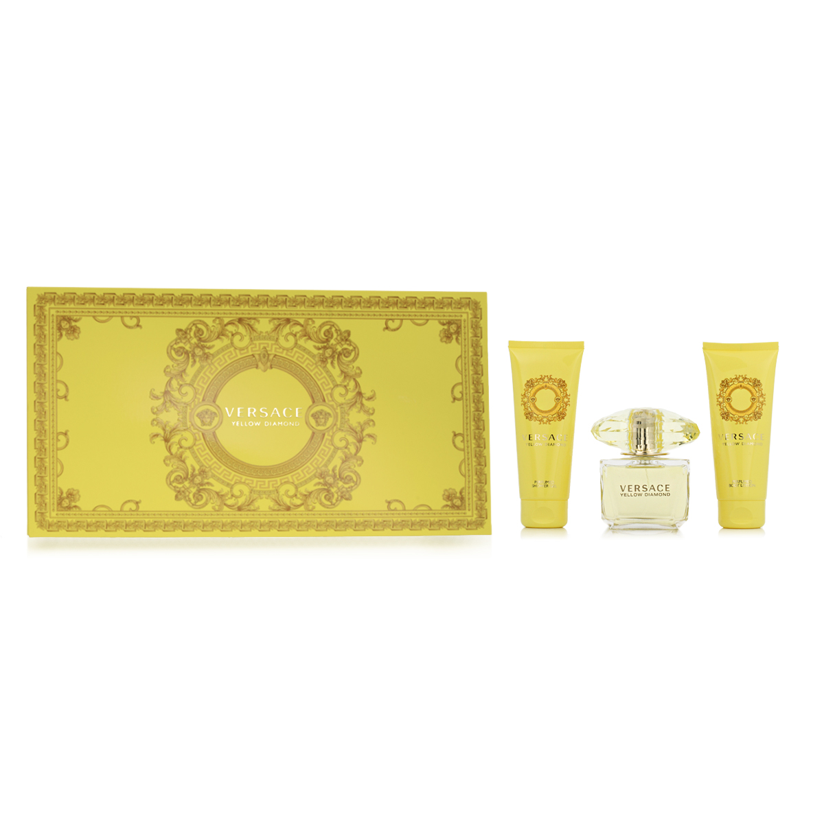 Versace Yellow Diamond EDT 90 ml + SG 100 ml + BL 100 ml + Cosmetic bag (Femei)