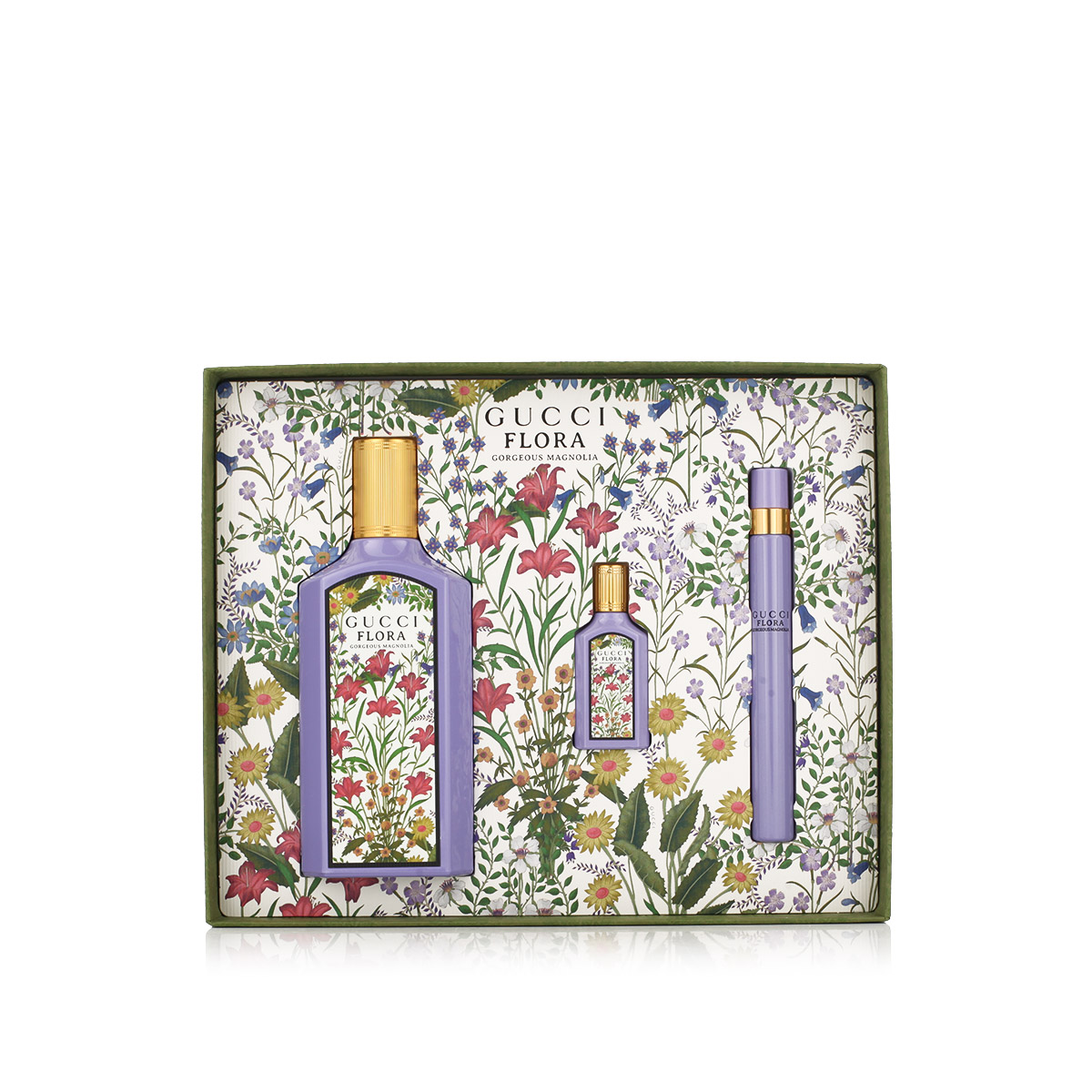 Gucci Flora Gorgeous Magnolia EDP 100 ml + EDP MINI 10 ml + EDP MINI 5 ml (Femei) - imagine 2