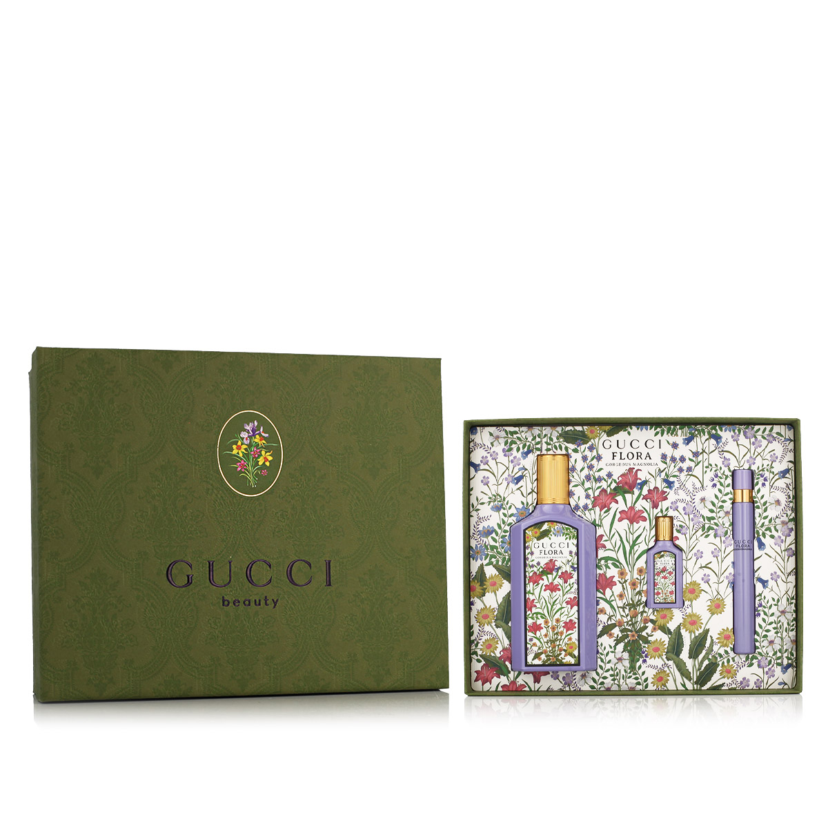 Gucci Flora Gorgeous Magnolia EDP 100 ml + EDP MINI 10 ml + EDP MINI 5 ml (Femei)