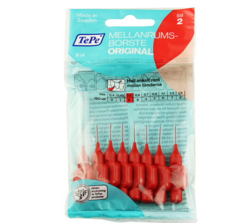 TePe Original Interdental Brushes 2 Red (0,5 mm) 8 pcs