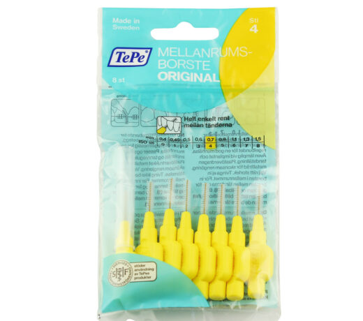 TePe Original Interdental Brushes 4 Yellow (0,7 mm) 8 pcs