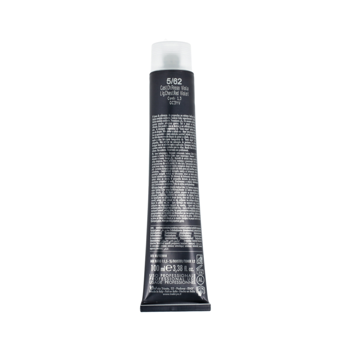 Inebrya Color Violet (5/62 Light Chestnut Red Violet) 100 ml - imagine 2