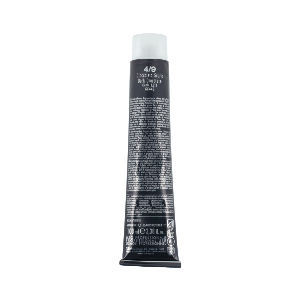 Inebrya Color Chocolate (4/9 Dark Chocolate) 100 ml - imagine 2