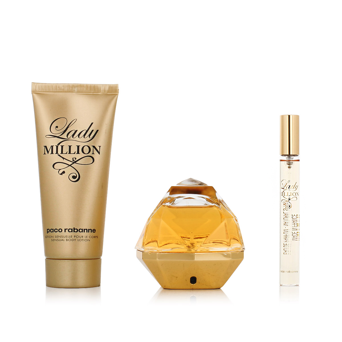 Paco Rabanne Lady Million EDP 80 ml + EDP MINI 10 ml + BL 100 ml (Femei) - imagine 2