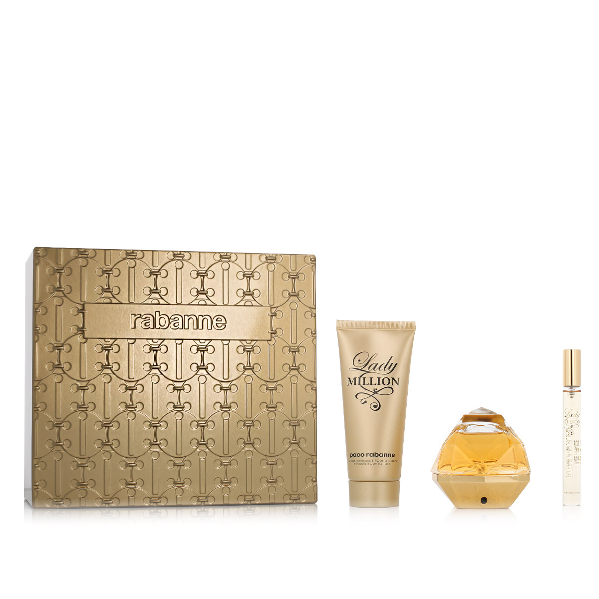 Paco Rabanne Lady Million EDP 80 ml + EDP MINI 10 ml + BL 100 ml (Femei)