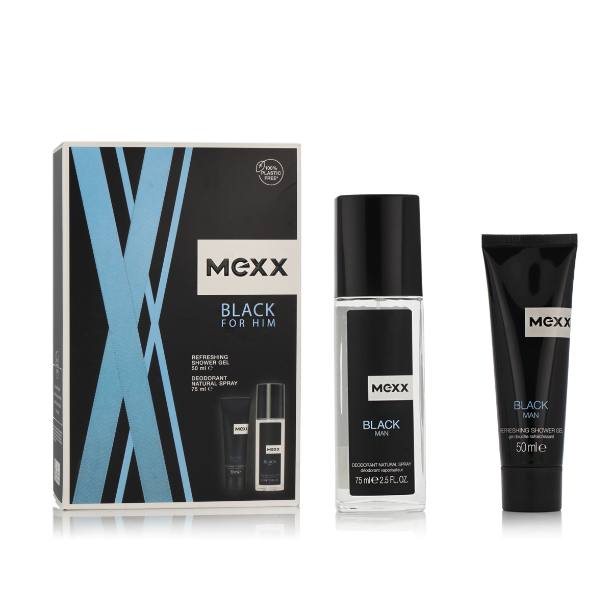 Mexx Black Barbati DEO in glass 75 ml + SG 50 ml (Barbati)