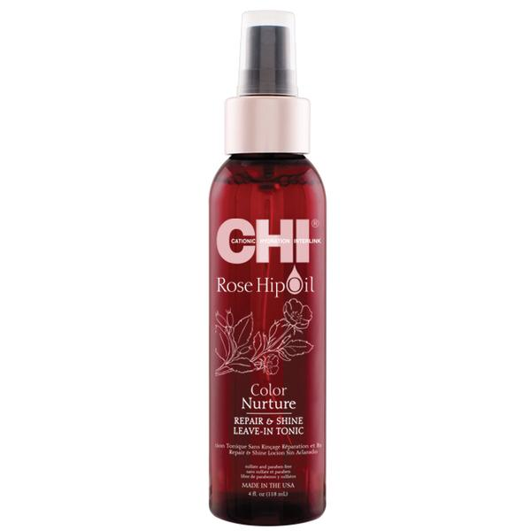 Farouk Systems CHI Rose Hip Oil Color Nurture Repair & Shine Leave-In Tonic 118 ml