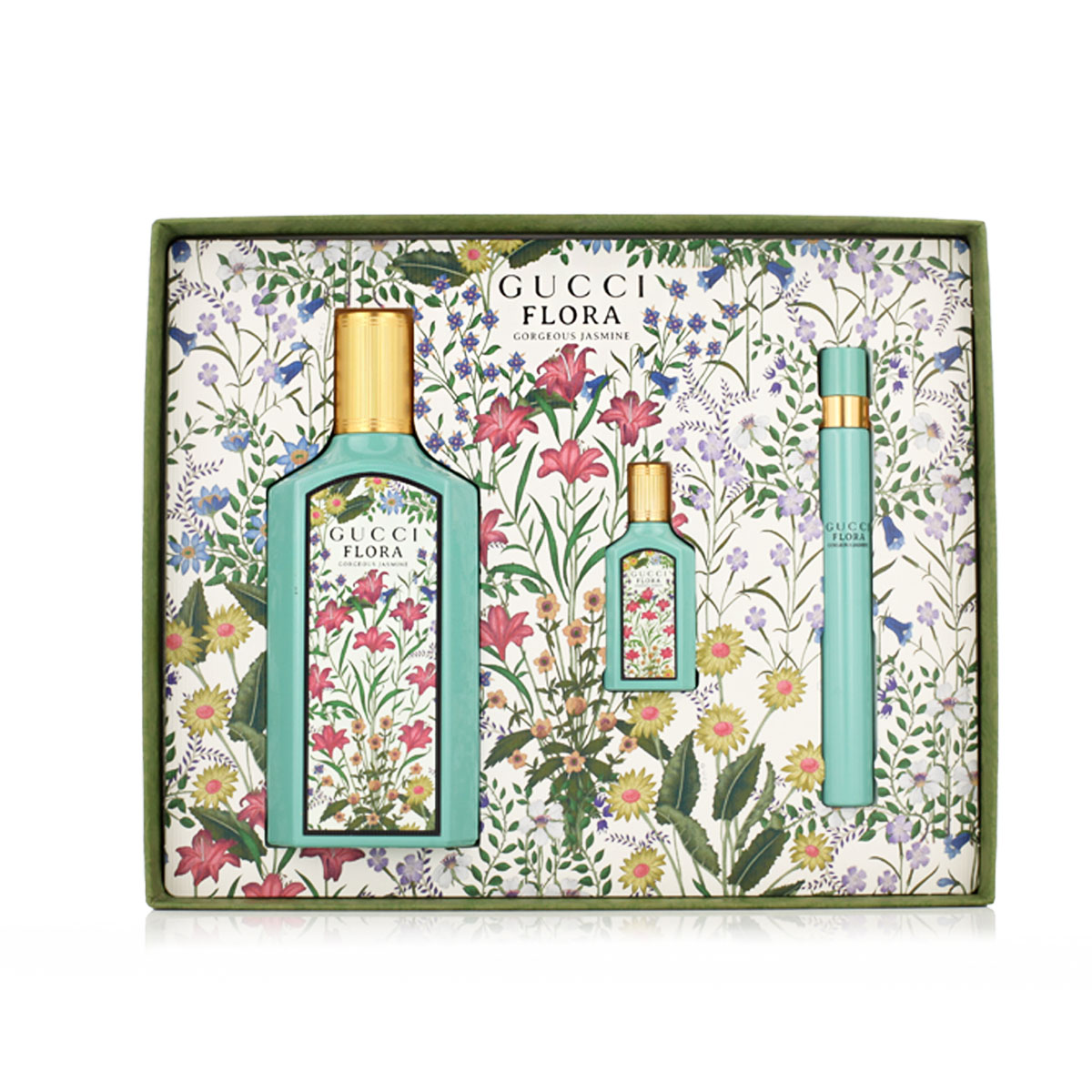 Gucci Flora Gorgeous Jasmine EDP 100 ml + EDP MINI 10 ml + EDP MINI 5 ml (Femei) - imagine 2