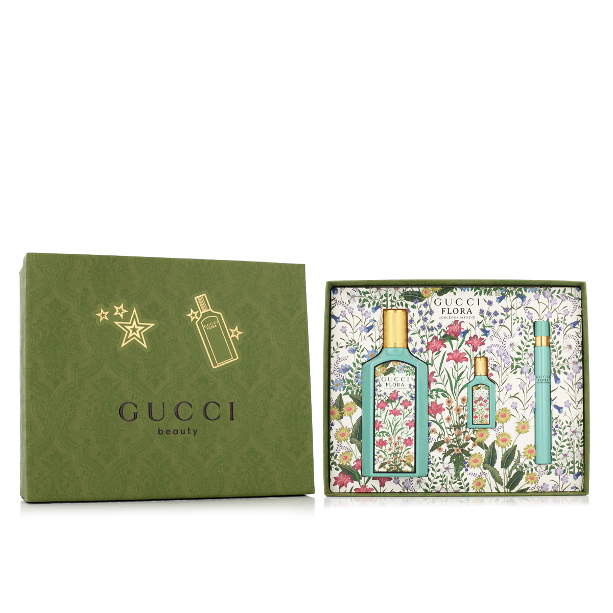 Gucci Flora Gorgeous Jasmine EDP 100 ml + EDP MINI 10 ml + EDP MINI 5 ml (Femei)