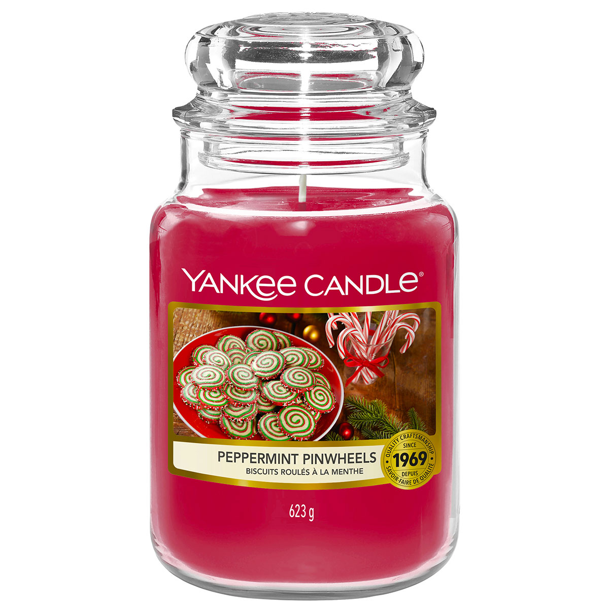 Yankee Candle Classic Large Jar Candles Scented Candle Peppermint Pinwheels 623 g