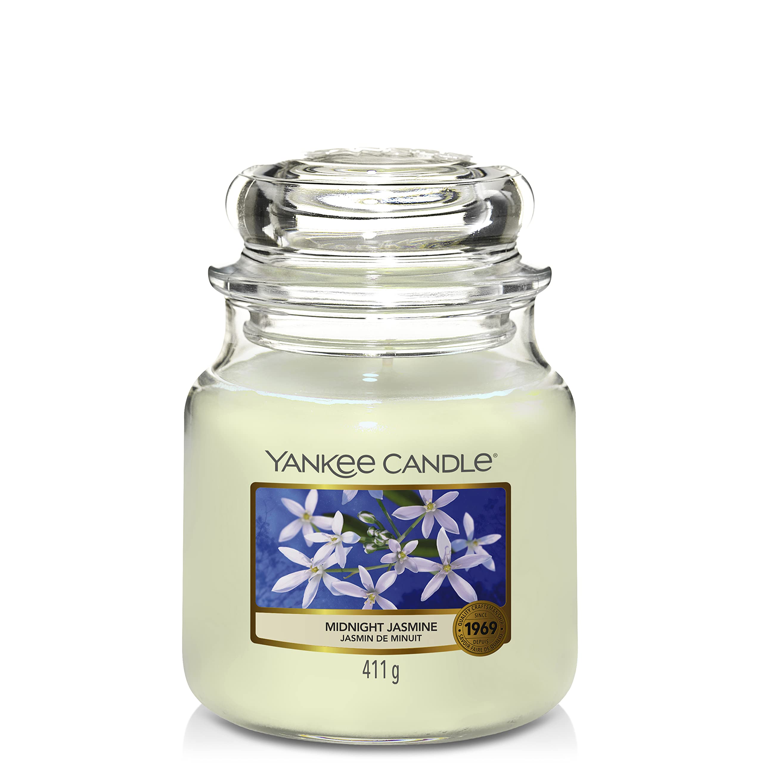 Yankee Candle Classic Medium Jar Candles Scented Candle Midnight Jasmine 411 g