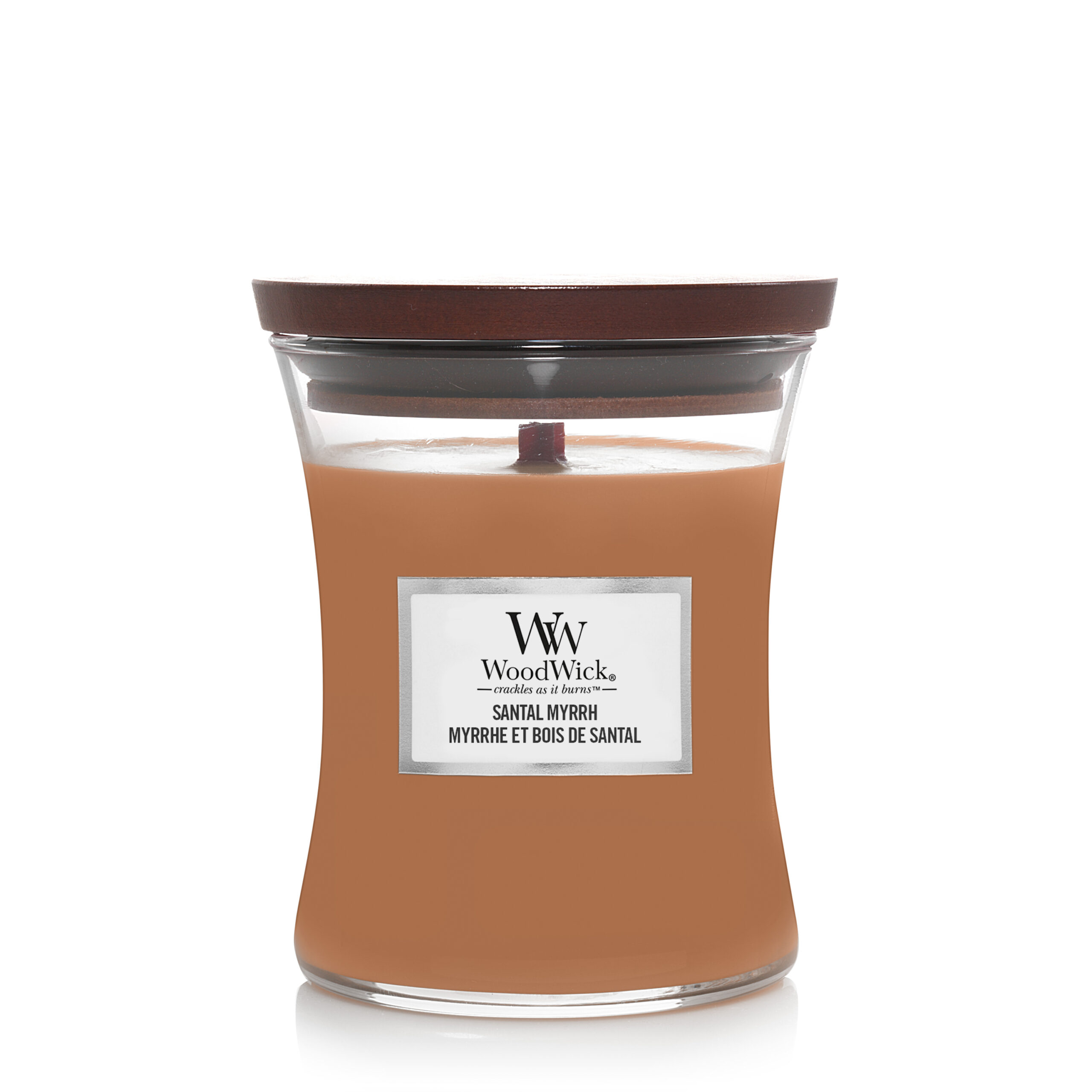 WoodWick Medium Hourglass Candles Scented Candle Santal Myrrh 275 g