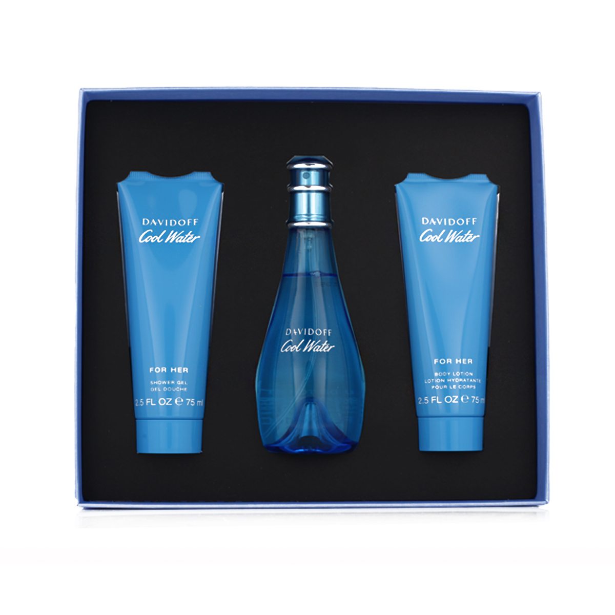 Davidoff Cool Water Pentru Femei EDT 100 ml + SG 75 ml + BL 75 ml (Femei) - imagine 2