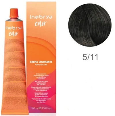 Inebrya Color Ash Intense (5/11 Light Chestnut Intense Ash) 100 ml