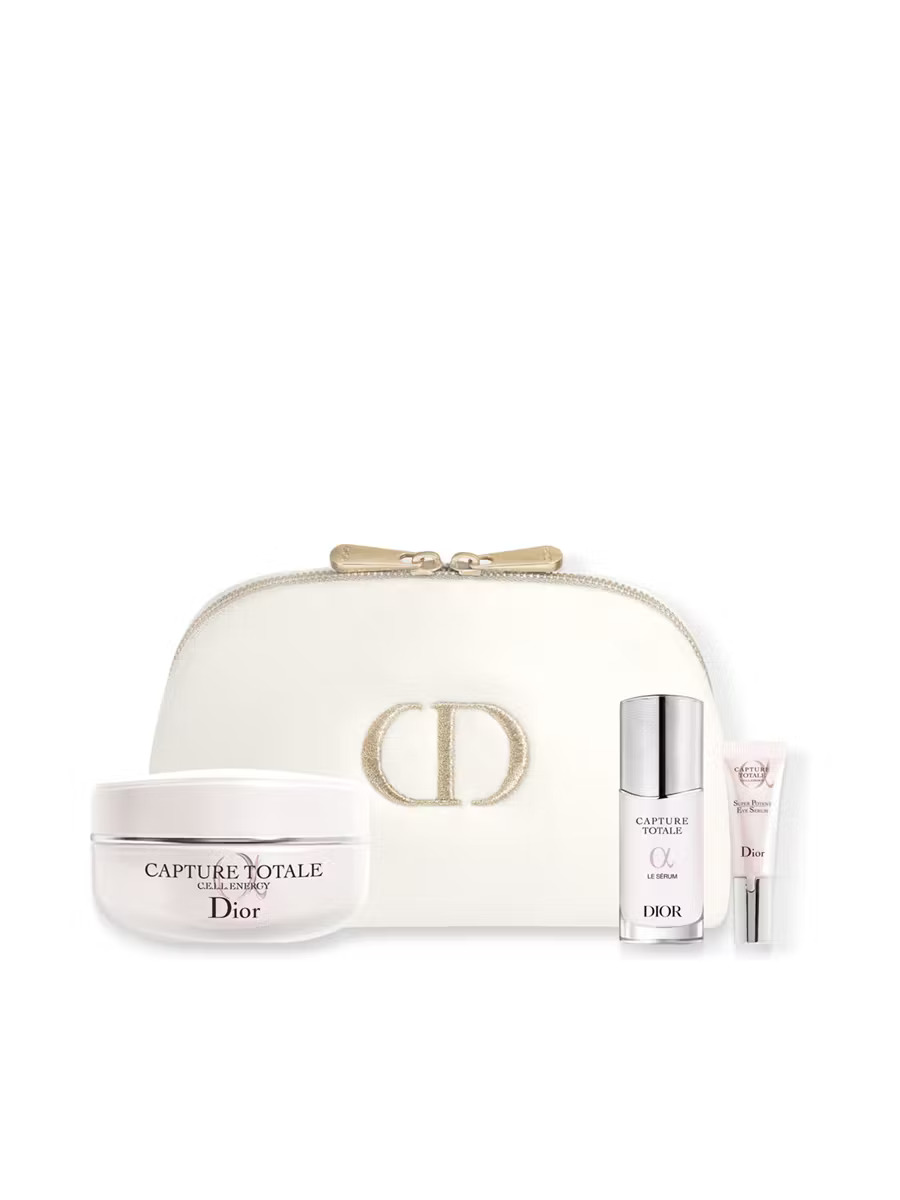 Set Christian Dior: Capture Totale, Anti-Aging, Cream, For Face, 50 ml + Capture Totale, Anti-Aging, Serum, For Face, 10 ml + Capture Totale Cell Energy Super Potent, Anti-Aging, Eye Serum, 5 ml