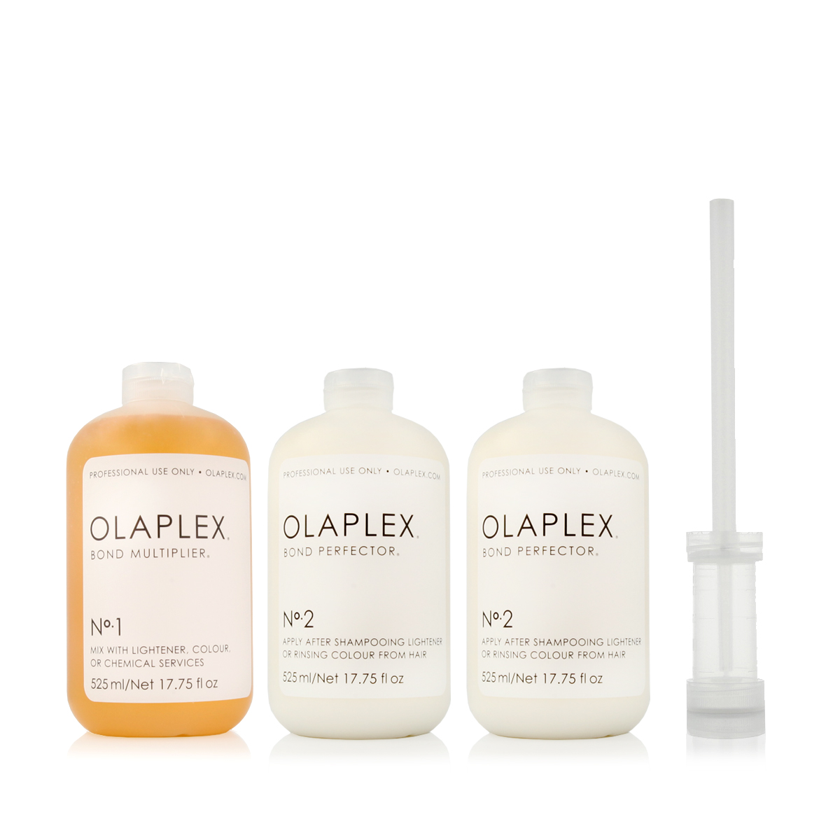 Olaplex Salon Kit No.1 Bond Multiplier 525 ml + No.2 Bond Perfector 2 x 525 ml + Dosing Dispensor