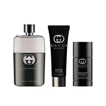 Gucci Guilty Pour Homme EDT 90 ml + DST 75 ml + SG 50 ml (Barbati) - imagine 2
