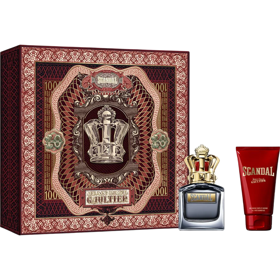 Set Jean Paul Gaultier: Scandal, Apa de toaleta, Pentru Barbati, 100 ml + Scandal, Gel de dus, For All Skin Types, 75 ml