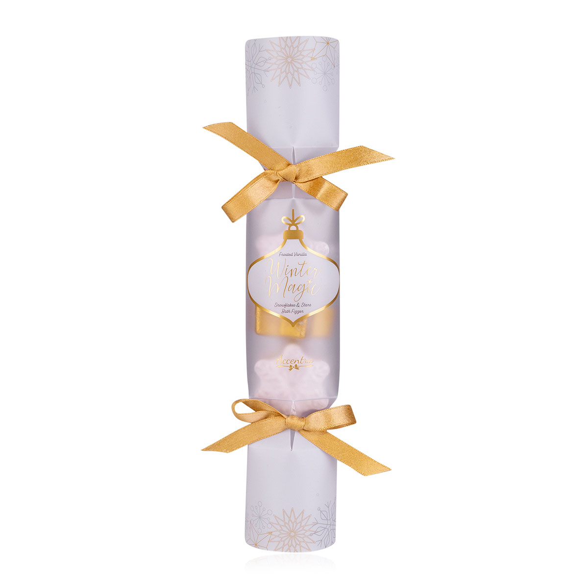 Accentra Winter Magic Frosted Vanilla Snowflakes & Stars Bath Fizzer - imagine 2