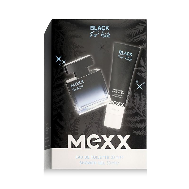 Mexx Black Barbati EDT 30 ml + SG 50 ml (Barbati) - imagine 2