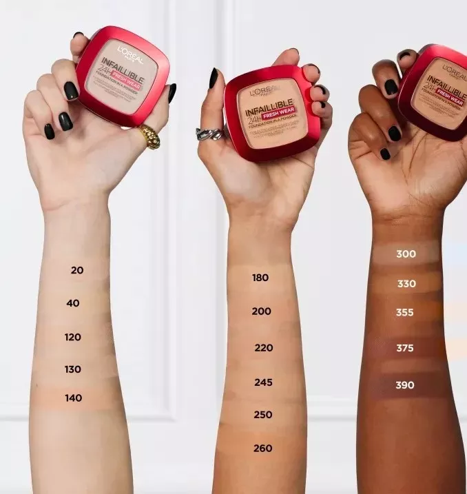 L'Oréal Paris Infaillible 24H Fresh Wear Foundation In A Powder (040 Cashmere) 9 g - imagine 2