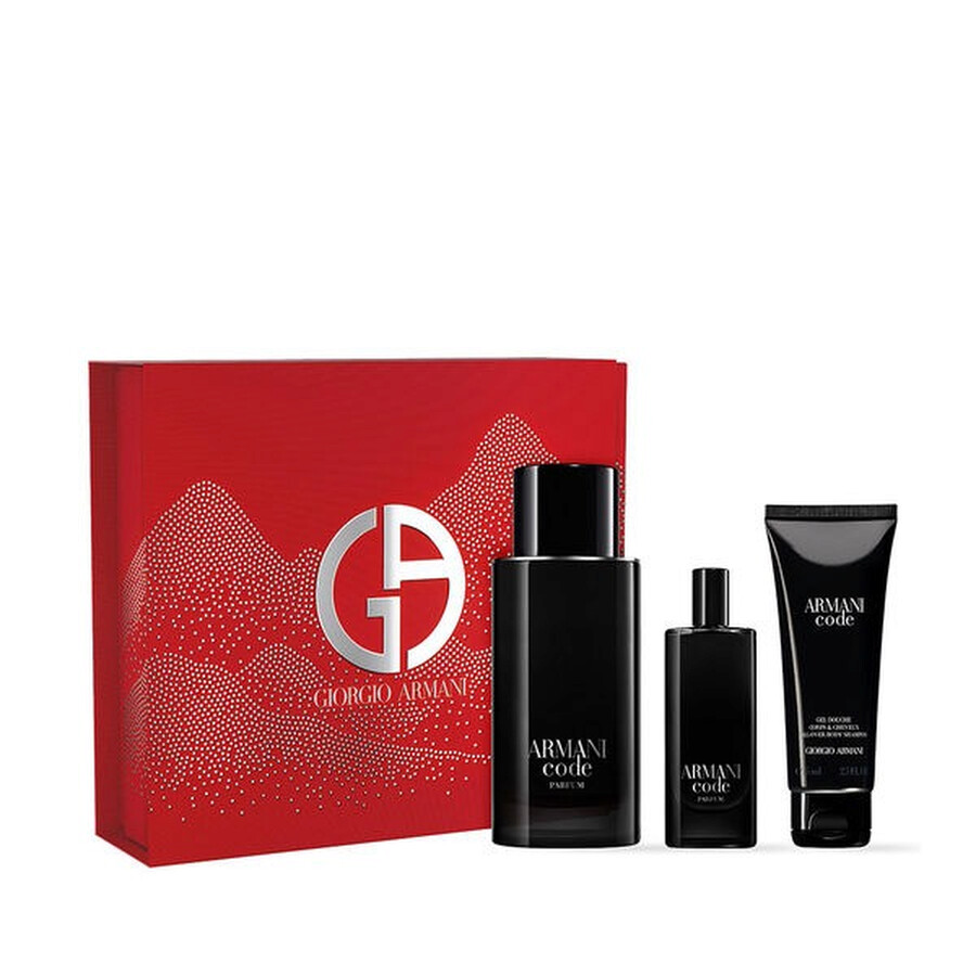 Giorgio Armani Code Homme Parfum Refillable 125 ml + Parfum MINI 15 ml + SG 75 ml (Barbati)