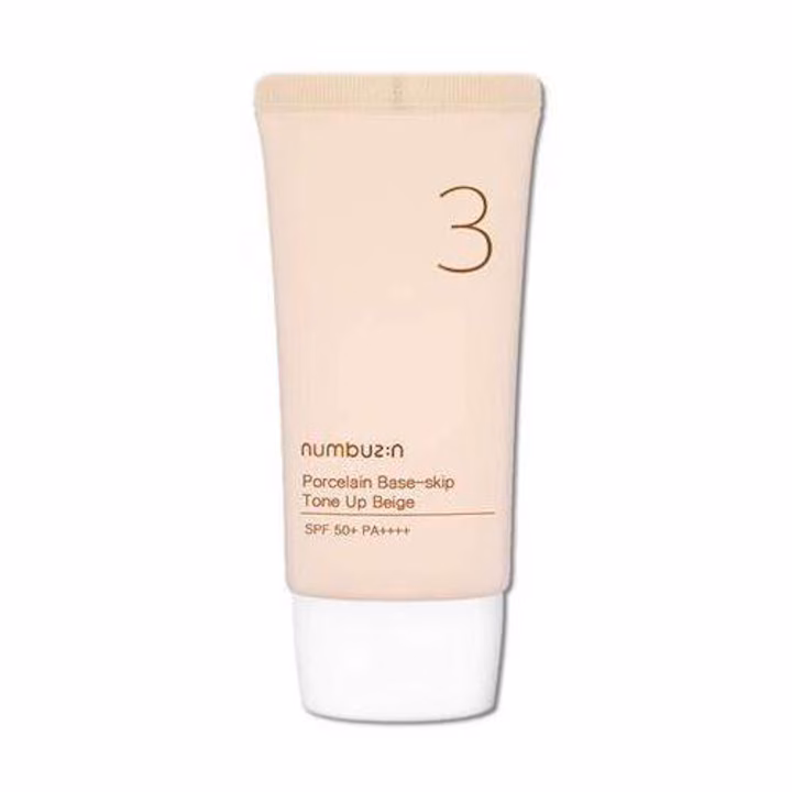 Numbuzin No.3 Porcelain Base-Skip Tone Up Beige SPF 50+ PA++++ 50 ml