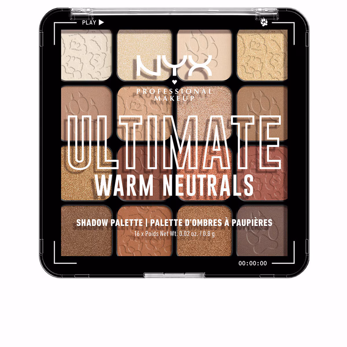 NYX Professional Makeup Ultimate Shadow Palette (Warm Neutrals) 16 x 0,8 g