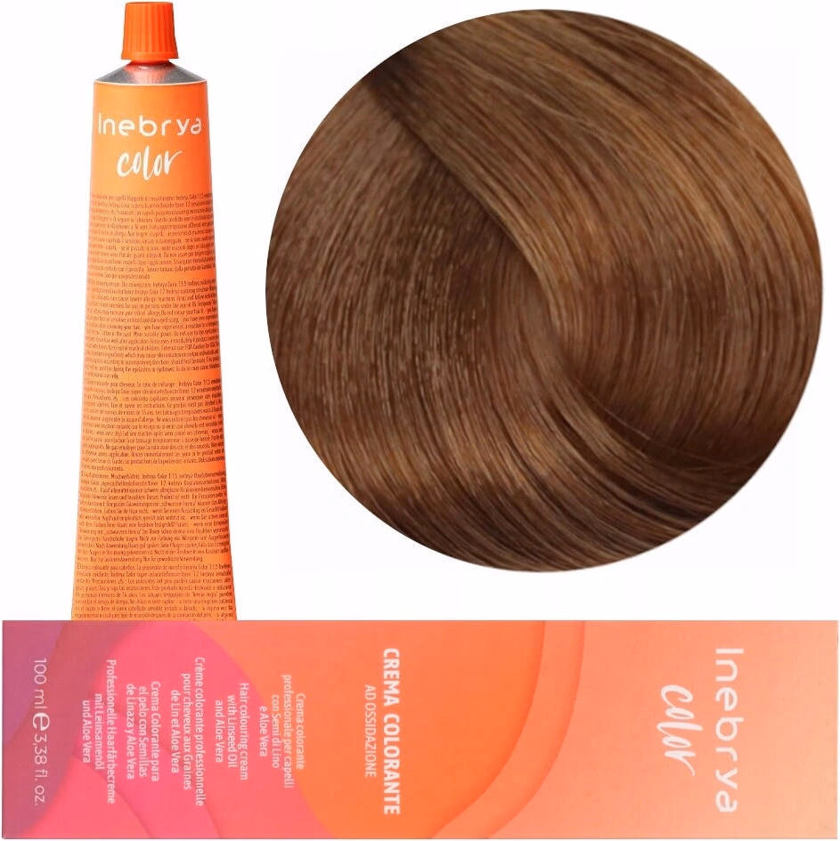 Inebrya Color Tropical (8/7 Light Blonde Brown Oak) 100 ml - imagine 2