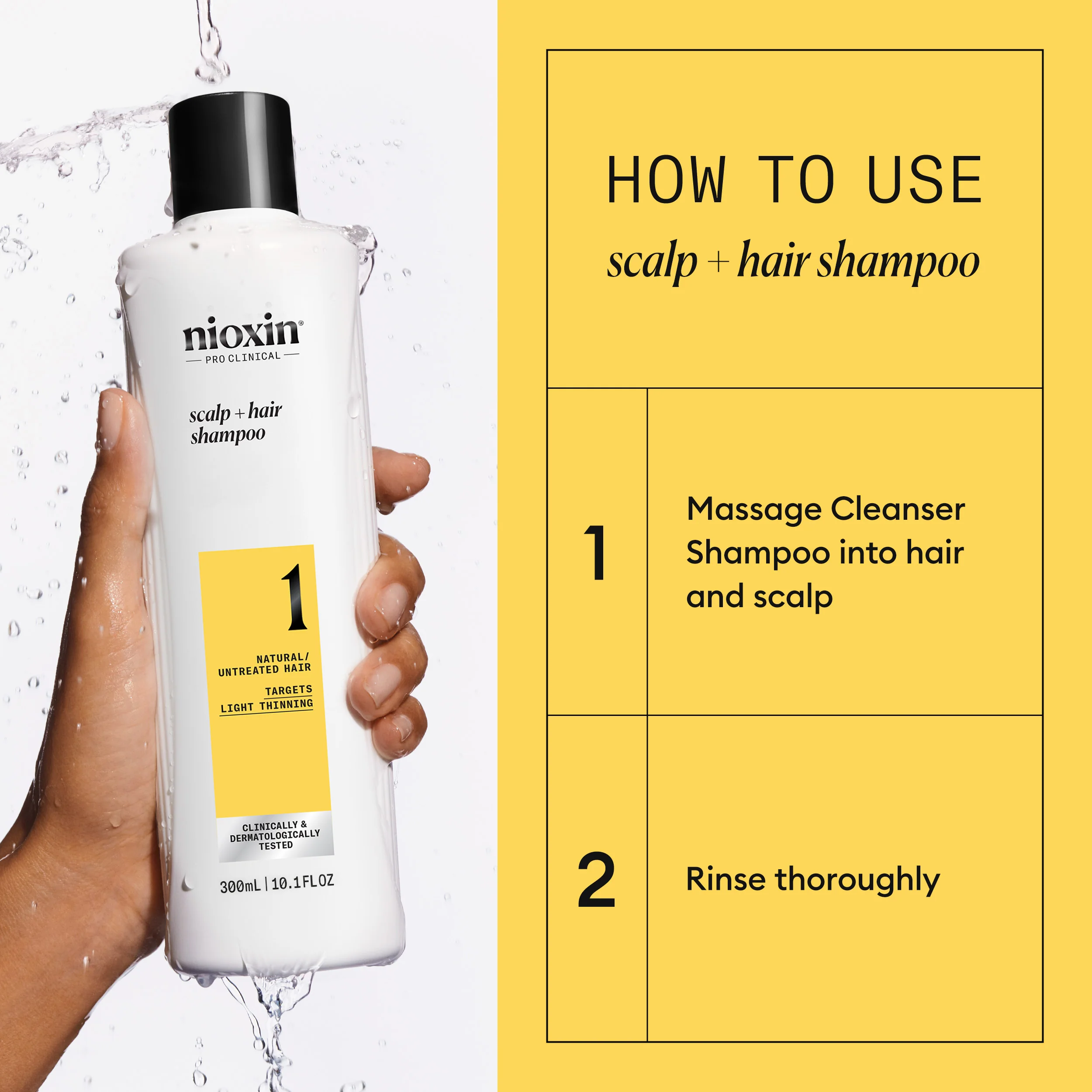 Nioxin System 1 Scalp + Hair Shampoo 300 ml - imagine 3