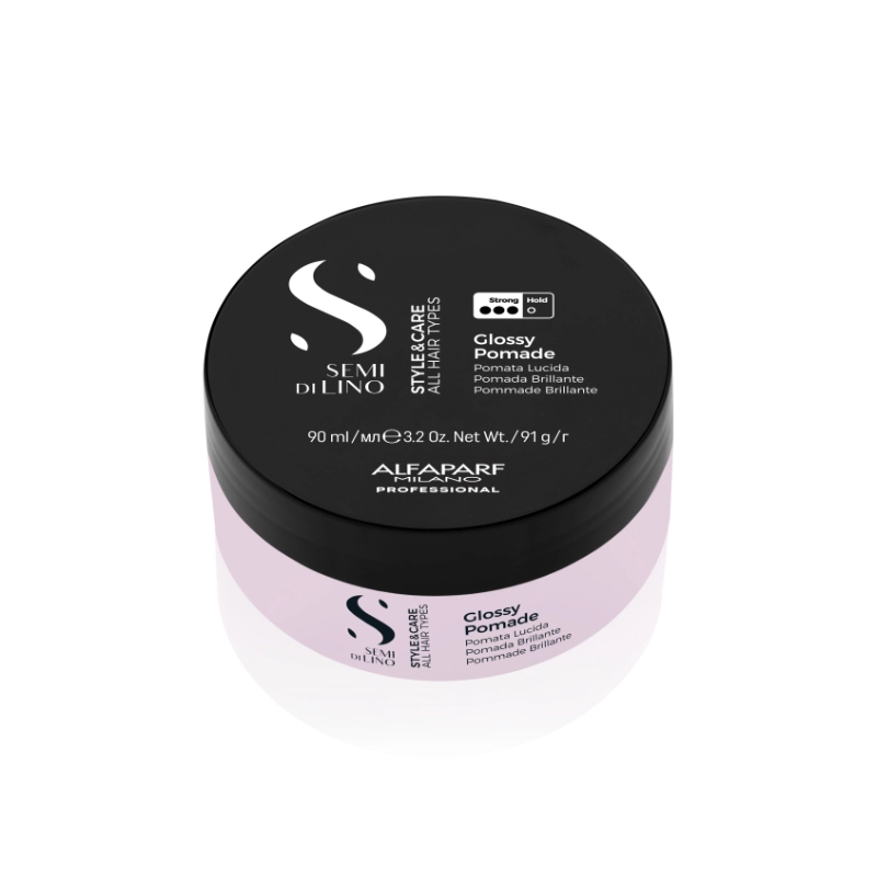 Alfaparf Milano Semi Di Lino Style&Care Glossy Pomade 90 ml - imagine 2