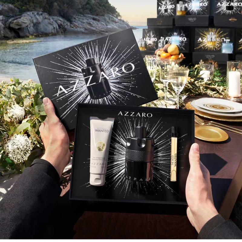 Azzaro The Most Wanted EDP Intense 100 ml + EDP Intense MINI 10 ml + SG 75 ml (Barbati) - imagine 2