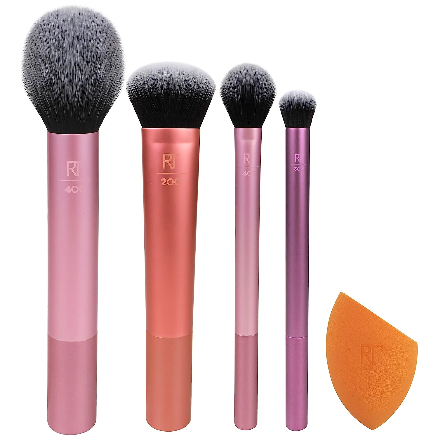 Set Real Techniques: Everyday Essentials Kit, Eyebrow Cream Pencil, Powder & Brush 3-In-1, 2 + Everyday Essentials Kit, Makeup Sponge, Orange + Everyday Essentials Kit, Foundation Brush