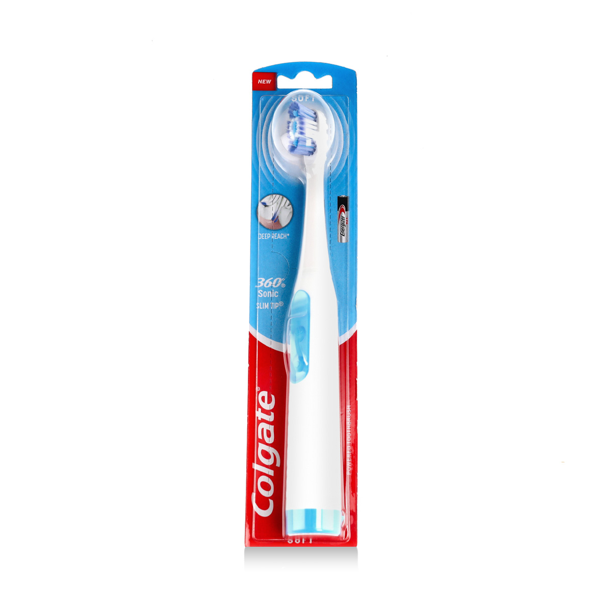 Colgate 360 Sonic Slim Tip Battery Powered Toothbrush 1 pc
