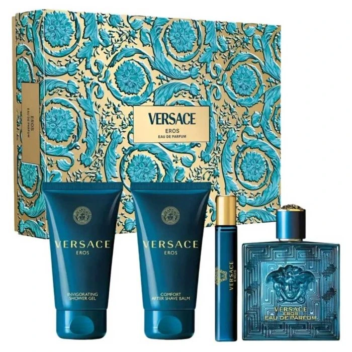 Versace Eros EDP 100 ml + EDP MINI 10 ml + ASB 75 ml + SG 75 ml (Barbati)