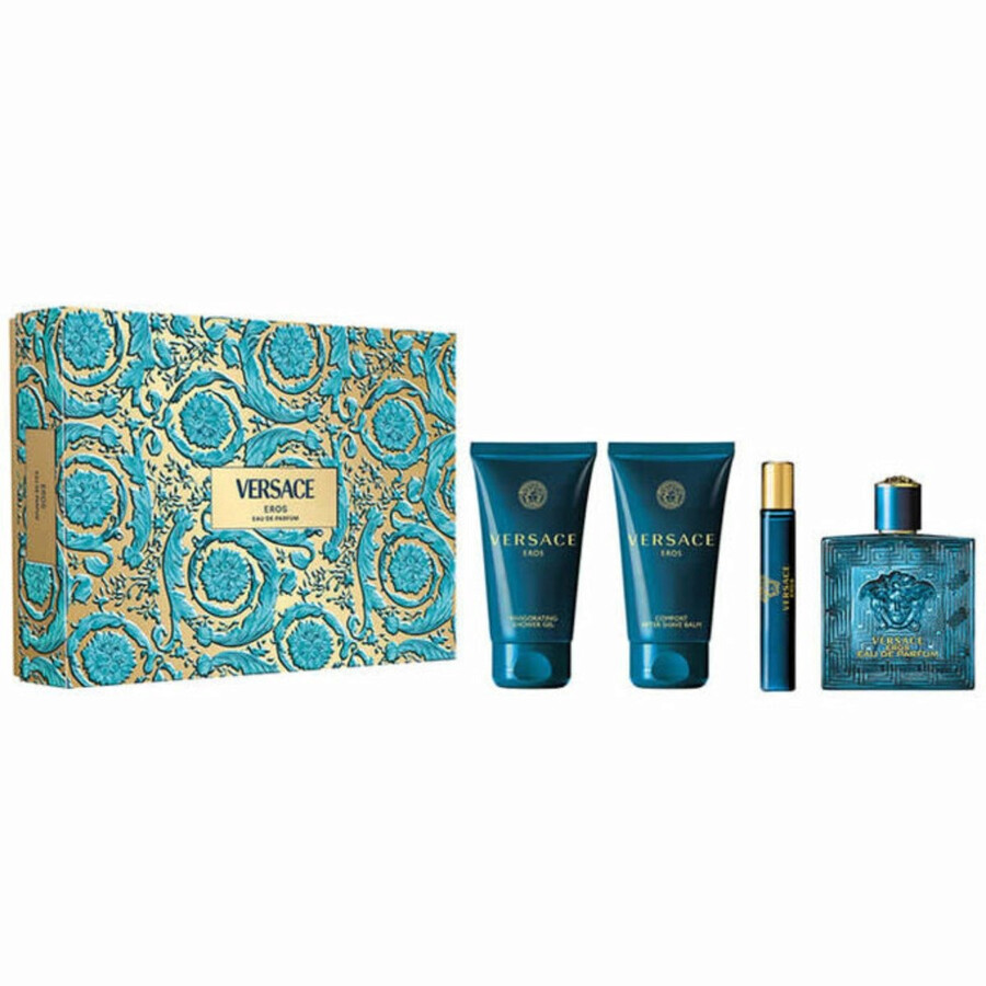 Versace Eros EDP 100 ml + EDP MINI 10 ml + ASB 75 ml + SG 75 ml (Barbati) - imagine 2