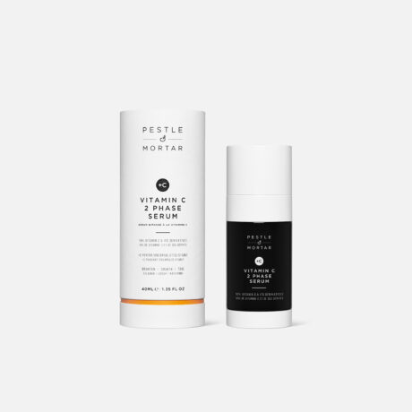 The Pestle and Mortar Vitamin C 2 Phase Serum is formulated with 3 types of Vitamin C that will leave skin smoother, brighter and firmer