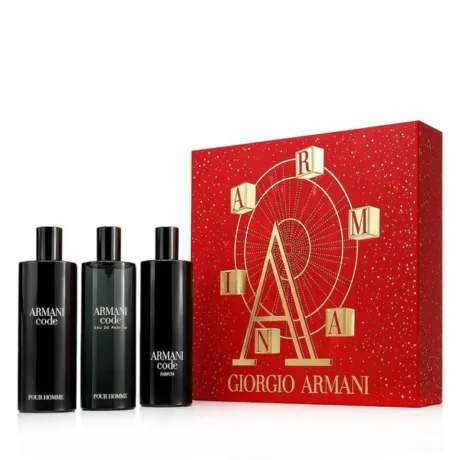 Giorgio Armani Code Homme Parfum 15 ml + Apa de parfum 15 ml + EDT 15 ml (Barbati)