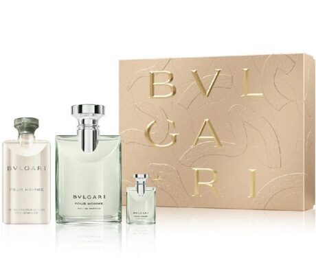 Bvlgari Pour Homme Apa de parfum 100 ml + Apa de parfum MINI 5 ml + SG 75 ml (Barbati)