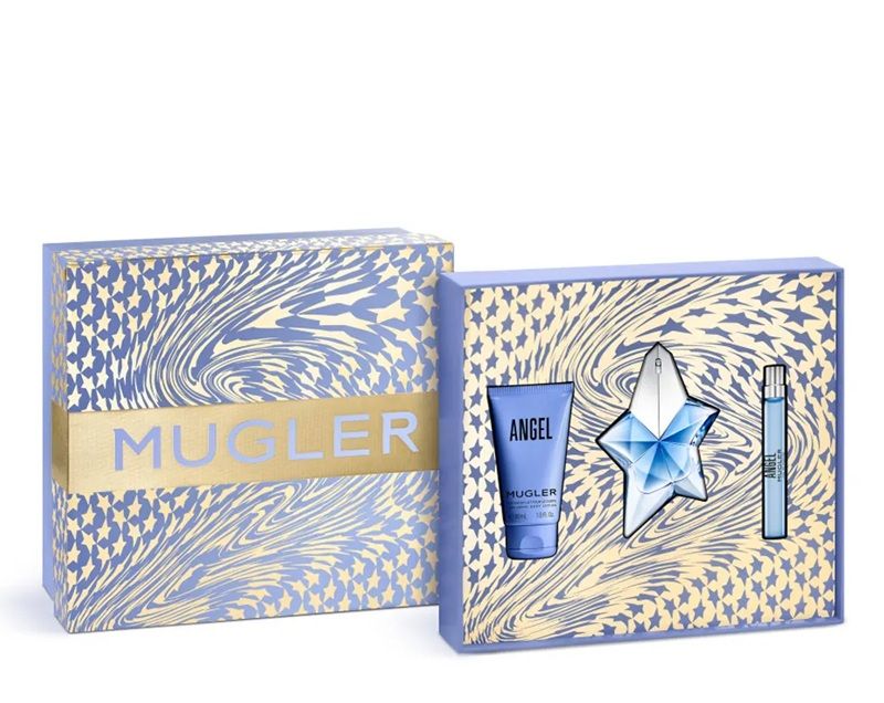 Mugler Angel Apa de parfum Refillable 50 ml + Apa de parfum Refillable Miniature 10 ml + BL 50 ml (Femei)