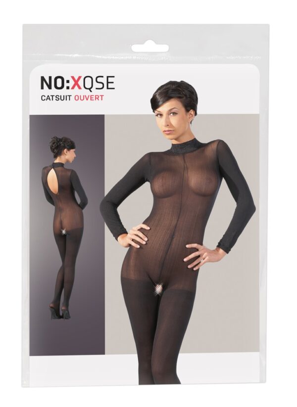 Catsuit cu Guler din dantelă