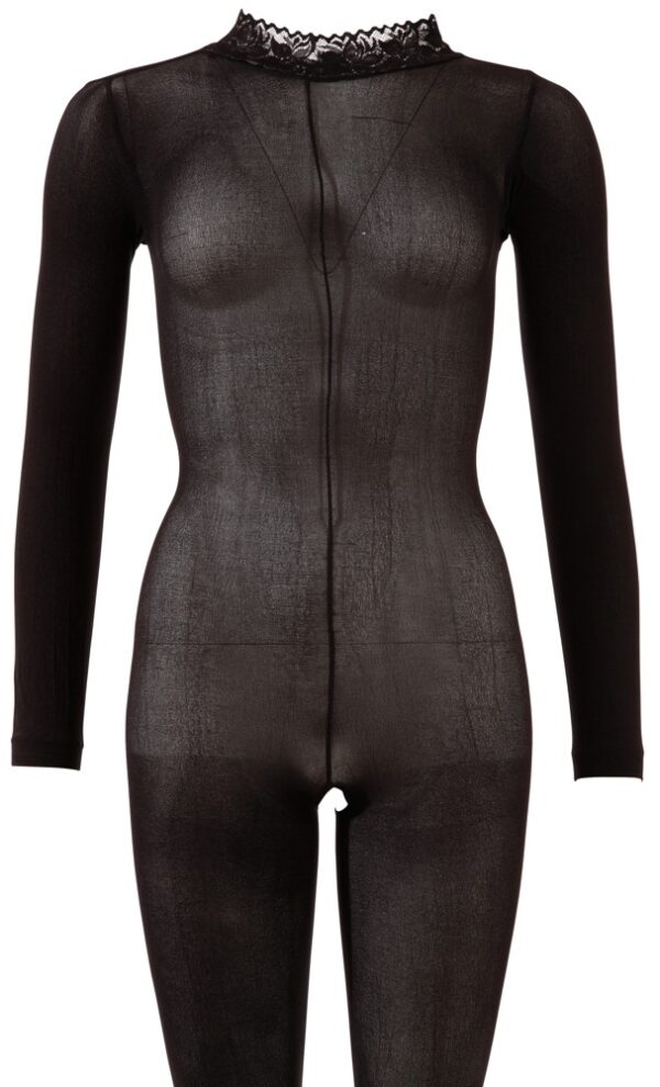 Catsuit cu Guler din dantelă - imagine 13
